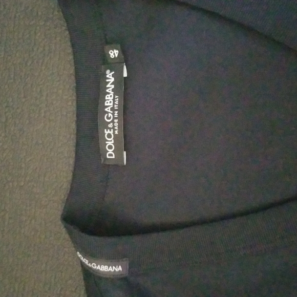 💥Dolce & Gabbana mens deep cut v neck black t size 48 - Picture 3 of 4